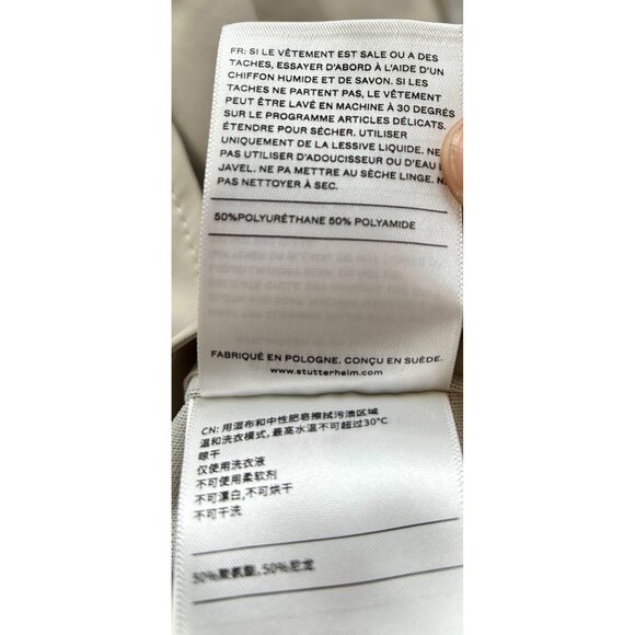 STUTTERHEIM Stockholm Raincoat XXS Light Grey Hooded Jacket – Unisex - Picture 10 of 11